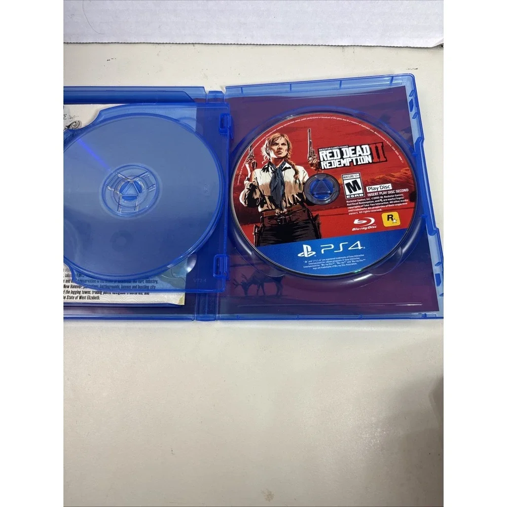 Red Dead Redemption II PS4 Sony PlayStation 4 Rockstar Games 2-Disc Set with Map